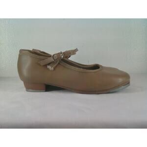 Dance Tap Shoes Dancing Fair 80T Tan 12M Kids Mary Jane Buckle Student